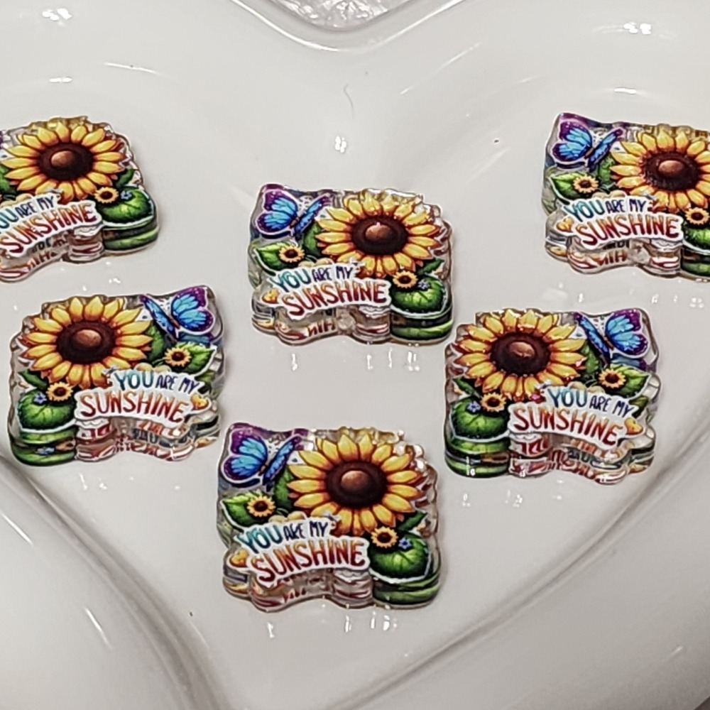 You're My Sunshine Beads 2 Pcs Focal Bead Beaded Pen Jewelry Making Charms